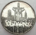 100000 zł złotych 1990 Solidarność TYP A SREBRO