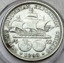 USA 1/2 Dolara SREBRO 1893 Wystawa Kolumba SREBRO