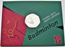 Londyn 2012 Monety Olimpijskie 50 Pensów Badminton