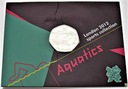 Londyn 2012 Monety Olimpijskie 50 Pensów Pływanie