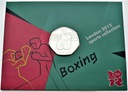 Londyn 2012 Monety Olimpijskie 50 Pensów Boks