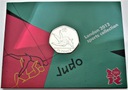 Londyn 2012 Monety Olimpijskie 50 Pensów Judo