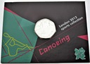 Londyn Monety Olimpijskie 50 Pensów Kajakarstwo