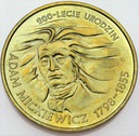 2 zł, złote 1998 Adam Mickiewicz