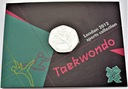 Londyn 2012 Monety Olimpijskie 50 Pensów Taekwondo