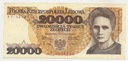 1989 20000 20.000 zł złotych Skłodowska seria AF