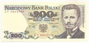 1988 200 zł złotych Dąbrowski SERIA EP