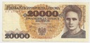 1989 20000 20.000 zł złotych Skłodowska seria AP
