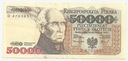 1993 50000 zł złotych Staszic seria D