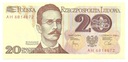 1982 20 zł złotych, Traugutt, seria AH