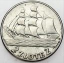 2 zł złote 1936 Żaglowiec Żaglówka Statek