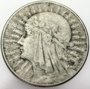 10 zł złotych 1933 Głowa kobiety, babka SREBRO