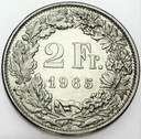 Szwajcaria 2 Franki 1965 SREBRO