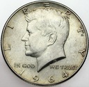 USA 1/2 Half dolara 1964 Kennedy SREBRO
