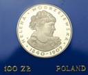 100 zł złotych 1975 Helena Modrzejewska SREBRO