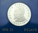 100 zł złotych 1977 Henryk Sienkiewicz SREBRO