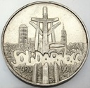 100000 zł złotych 1990 Solidarność TYP A SREBRO