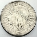 10 zł złotych 1933 Głowa kobiety, babka SREBRO