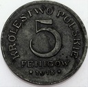 Królestwo Polskie 5 fenigów 1918