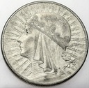 10 zł złotych 1932 Głowa kobiety, babka SREBRO