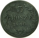 3 Grosze Polskie 1840