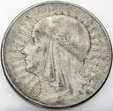 10 zł złotych 1933 Głowa kobiety, babka SREBRO