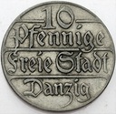 WMG, Wolne Miasto Gdańsk 10 fenigów 1923
