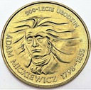 2 zł, złote 1998 Adam Mickiewicz