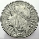 10 zł złotych 1933 Głowa kobiety, babka SREBRO