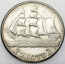 2 zł złote 1936 Żaglowiec Żaglówka SREBRO