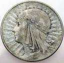 10 zł złotych 1933 Głowa kobiety, babka SREBRO
