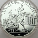 10 zł złotych 2004 Ateny Szermierka
