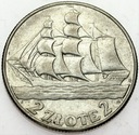 2 zł złote 1936 Żaglowiec Żaglówka SREBRO