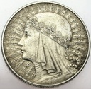 10 zł złotych 1932 Głowa kobiety, babka SREBRO