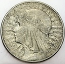 10 zł złotych 1933 Głowa kobiety, babka SREBRO