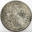 10 zł złotych 1932 Głowa kobiety, babka SREBRO