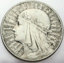 10 zł złotych 1933 Głowa kobiety, babka SREBRO