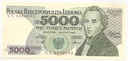 1988 5000 zł złotych Fryderyk Chopin seria CS