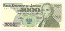 1988 5000 zł złotych Fryderyk Chopin seria DA