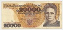 1989 20000 20.000 zł złotych Skłodowska seria AD