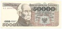 1989 50000 zł złotych Staszic seria AC