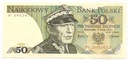 1975 50 złotych Świerczewski seria M JEDNOLITEROWA