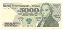 1988 5000 zł złotych Fryderyk Chopin seria DB