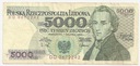 1988 5000 zł złotych Fryderyk Chopin seria DD