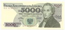 1988 5000 zł złotych Fryderyk Chopin seria DH