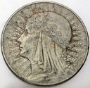 10 zł złotych 1933 Głowa kobiety, babka SREBRO