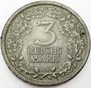 Niemcy, 3 Marki 1931 Drei Mark RZADKA
