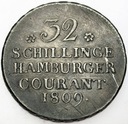 Niemcy, 32 szylingi 1809 Schillinge Courant RZADKA