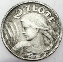 2 zł złote 1924 Kobieta i kłosy, żniwiarka, róg