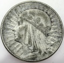 10 zł złotych 1933 Głowa kobiety, babka SREBRO